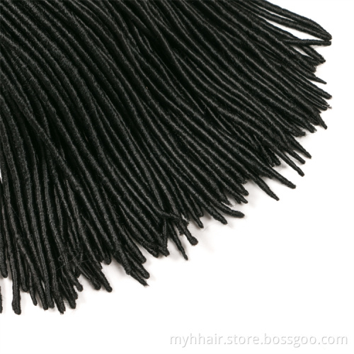 Pure Color 18 Inch Braids Straight Faux Locs 24 Strands/Piece Crochet Braids Hair Extension Synthetic Braiding Fiber